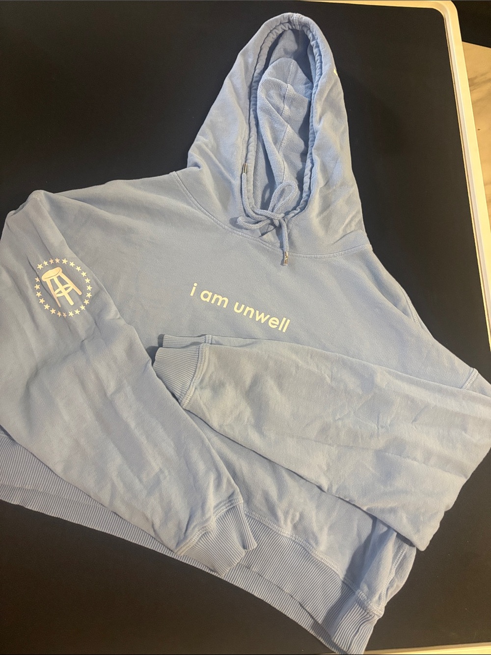 Light Blue 'i am unwell' Crewneck Hoodie Sweatshirt - Women